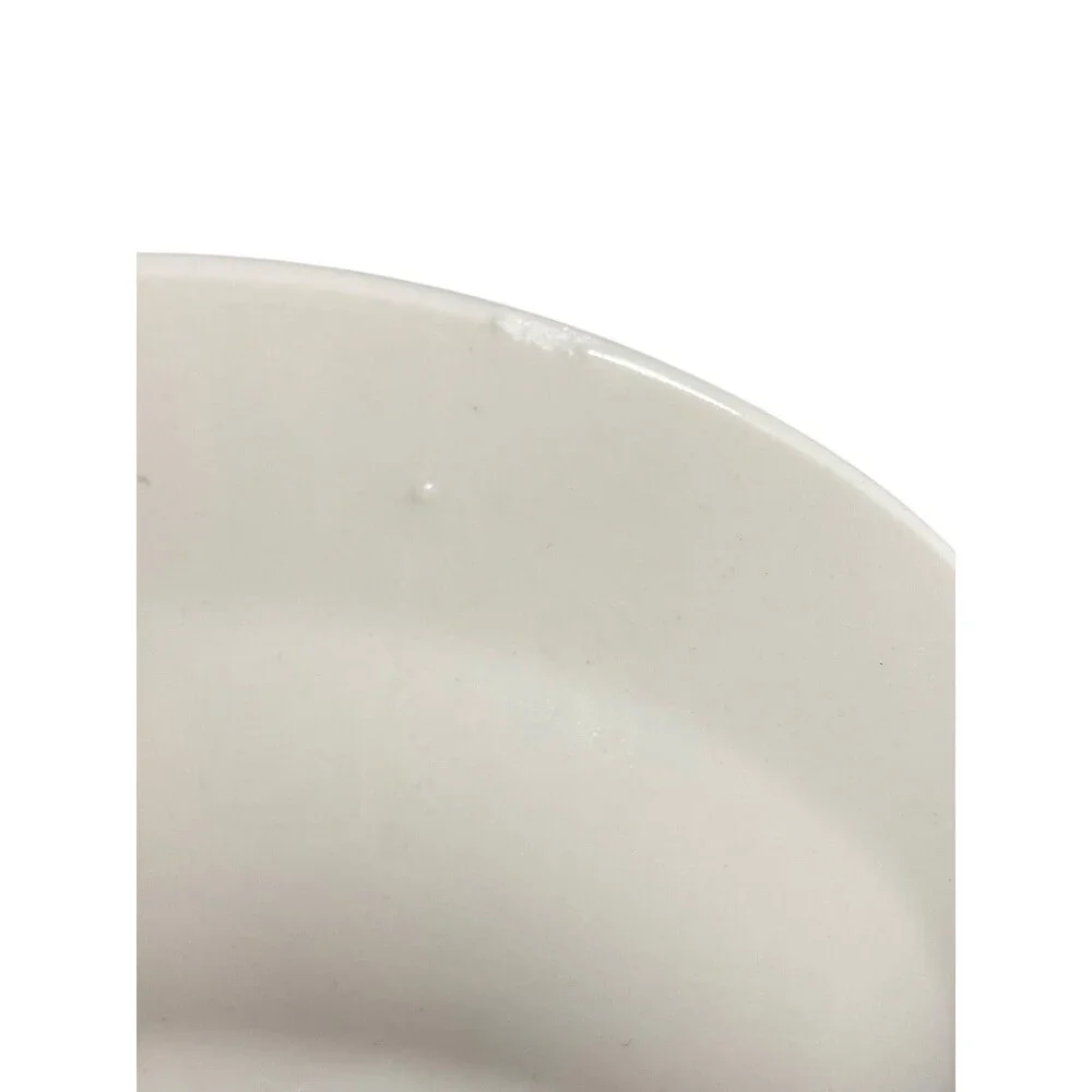Totally Today TT012 Embossed White Fruit Bowls Set of 4 6.5” Dessert Cereal